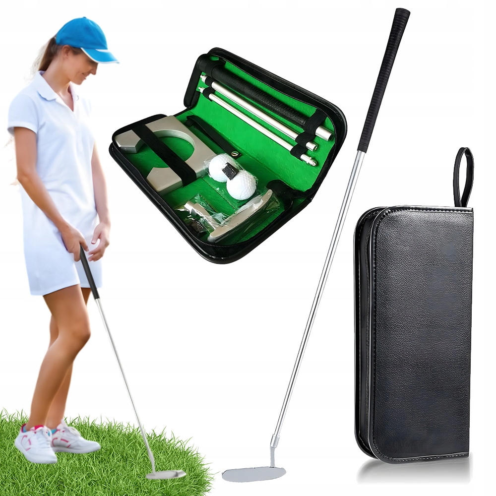 Zestaw Do Treningu Golfa Ćwiczeń Mini Golf Putter Kij Z Torbą Pvc 88CM