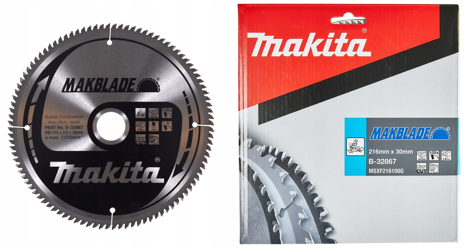 Makita B-32867 Tarcza Tnąca Makblade Do Drewna 216x30mm 100Z x2,8mm