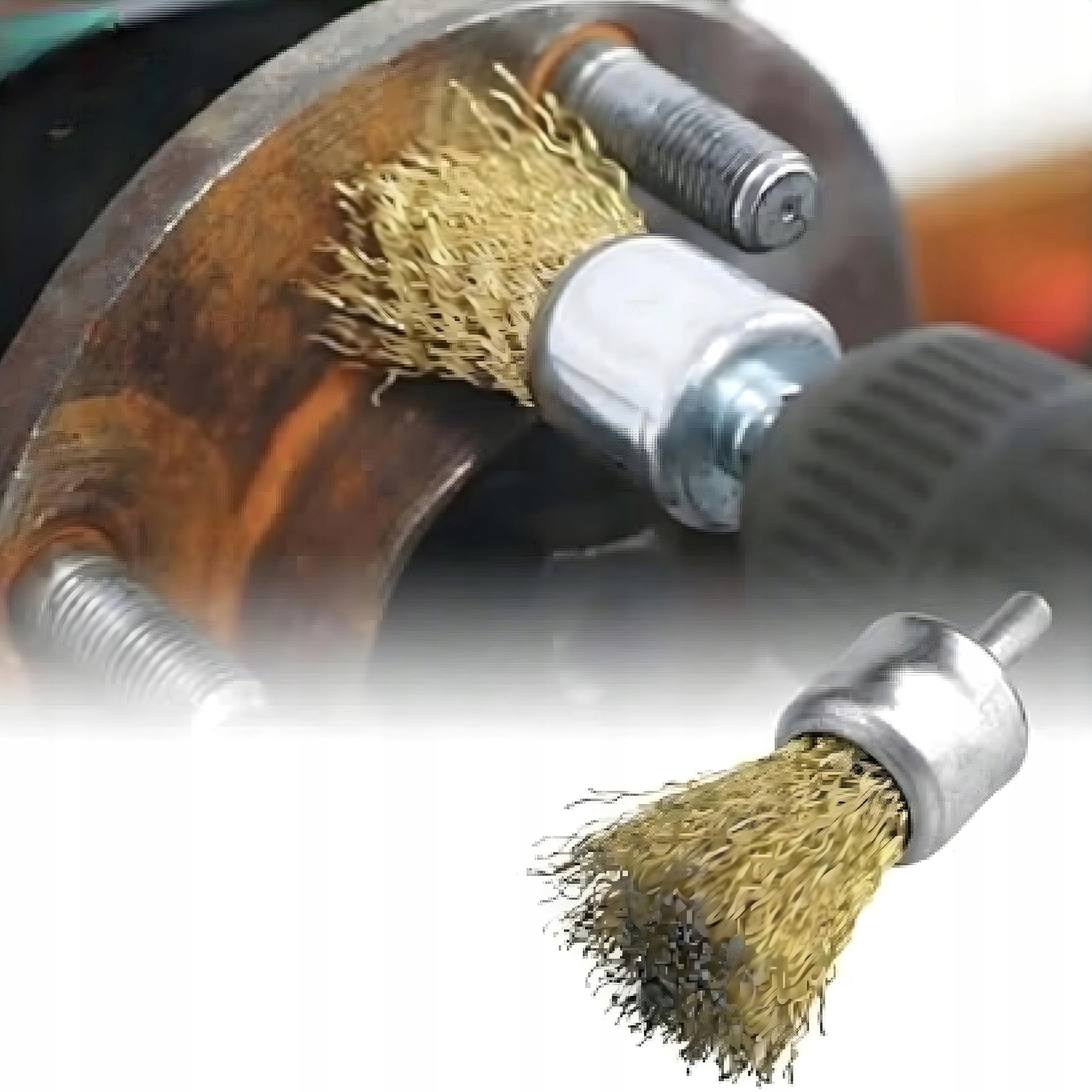 SZCZOTKA DRUCIANA NA WIERTARKĘ 24mm PĘDZELKOWA MOSIĘŻNA DRUT FALISTY Marka TurboTools