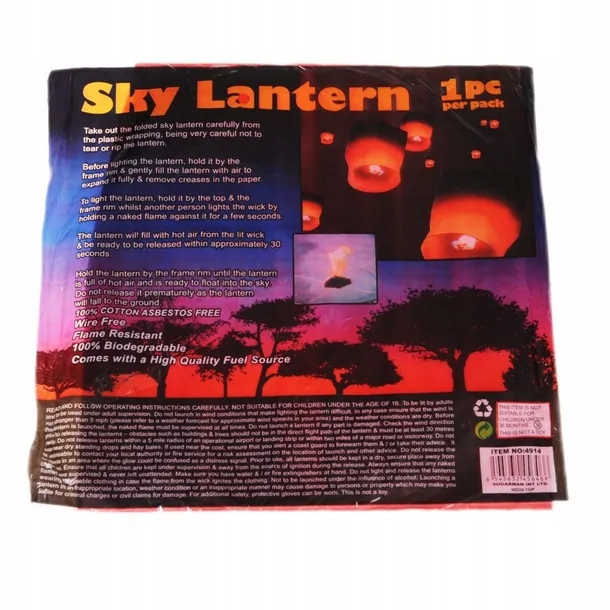 LAMPION SZCZĘŚCIA LAMPIONY latający ŚLUB WESELE Długość 32 cm