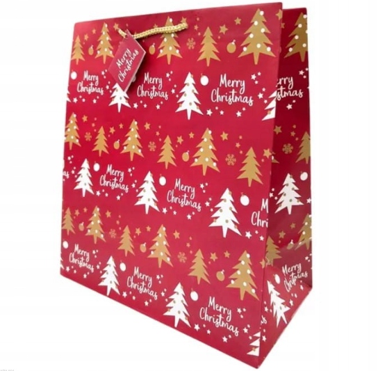 4 db-os karácsonyi ajándéktasak szett AJÁNDÉK CRELANDO 29 x 15 x 33 cm Fajta táska