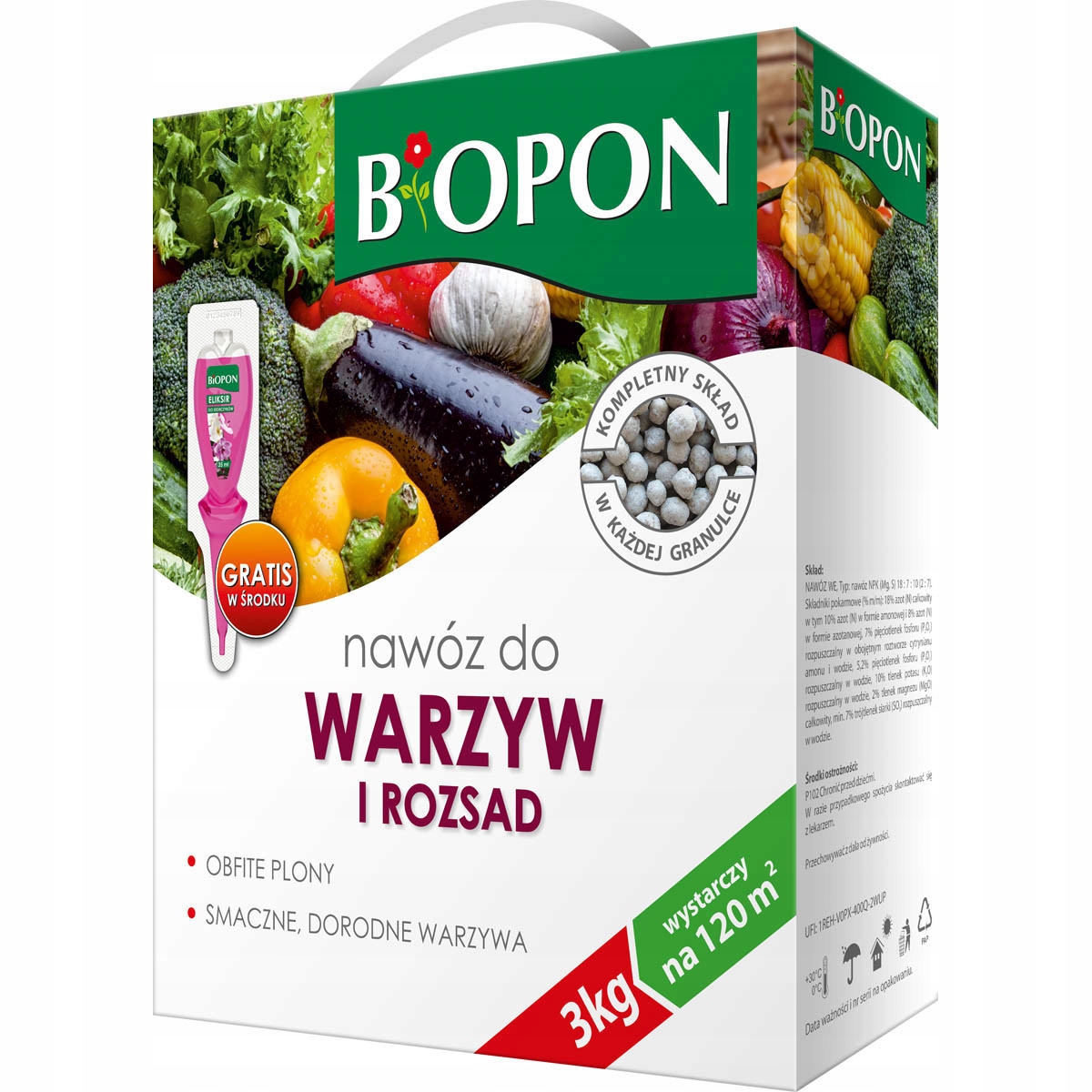 

Nawóz Do warzyw 3kg Biopon
