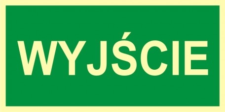 

Wyjście znak 15x30 płyta Pcv fotoluminescencyjny