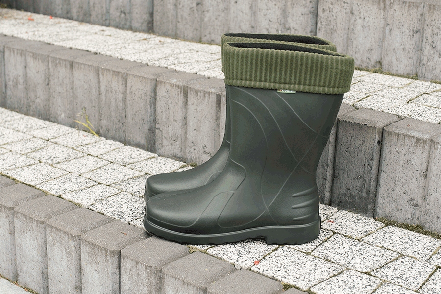 Kalosze PIANKOWE damskie ocieplane zielone lekkie ciepłe Gumowce EVA Demar Model Luna