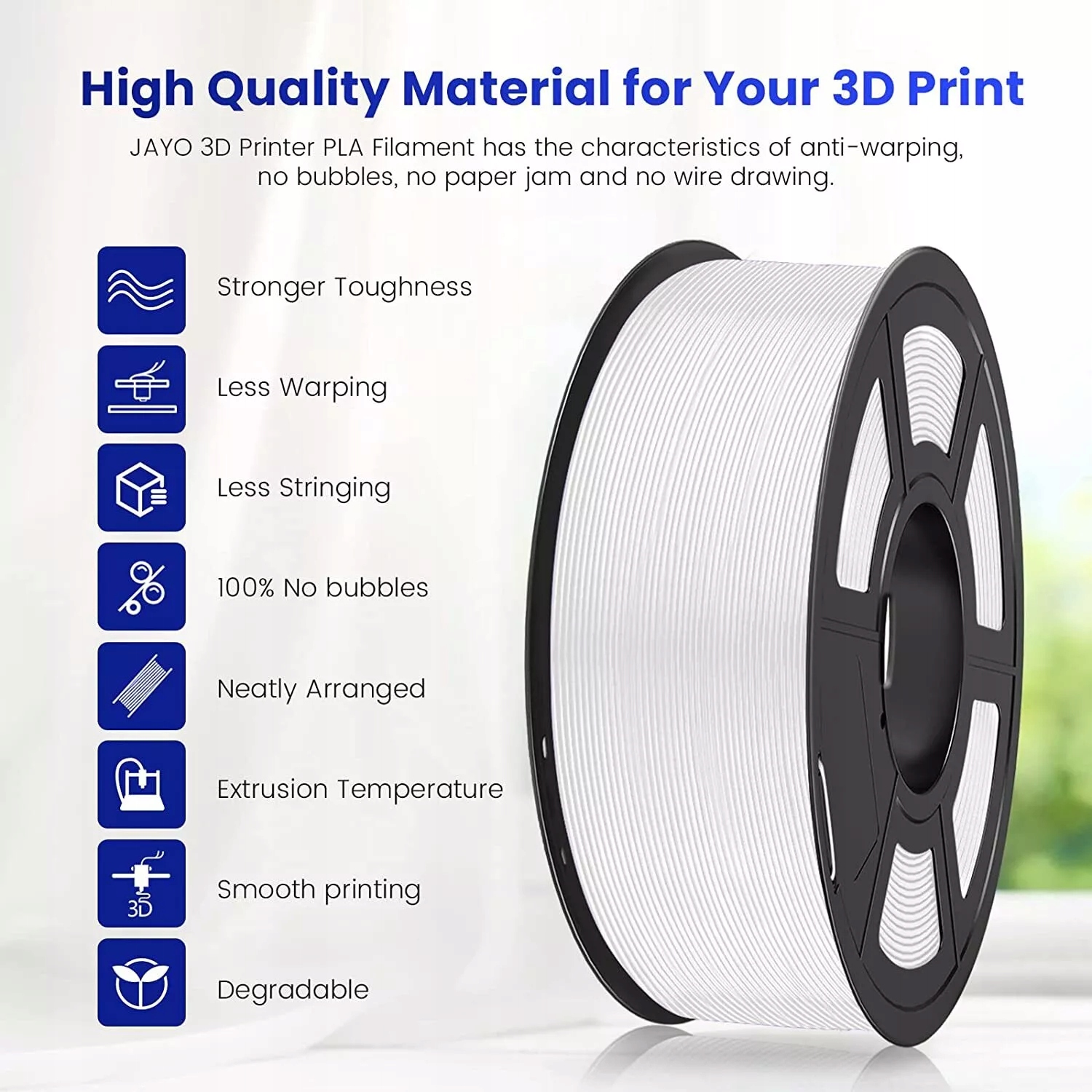 Filament JAYO PLA+ PLA PLUS 1100 g biały white EAN (GTIN) 7340002100227