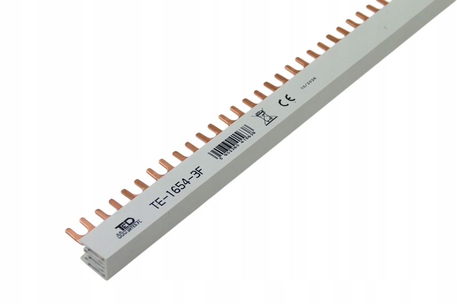 Spojovací hřebenová proudová lišta 3 fáze 16 mm S-54