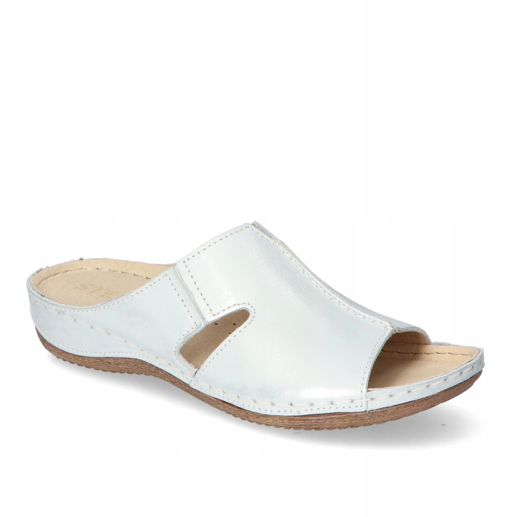 Nazouváky Stella 837 Bílé 6/Stříbrné lico 38