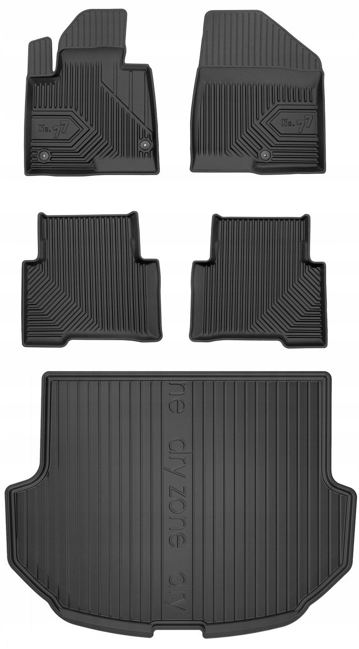 Set 77 Koberce a rohože Hyundai Santa Fe 3 2012-2018