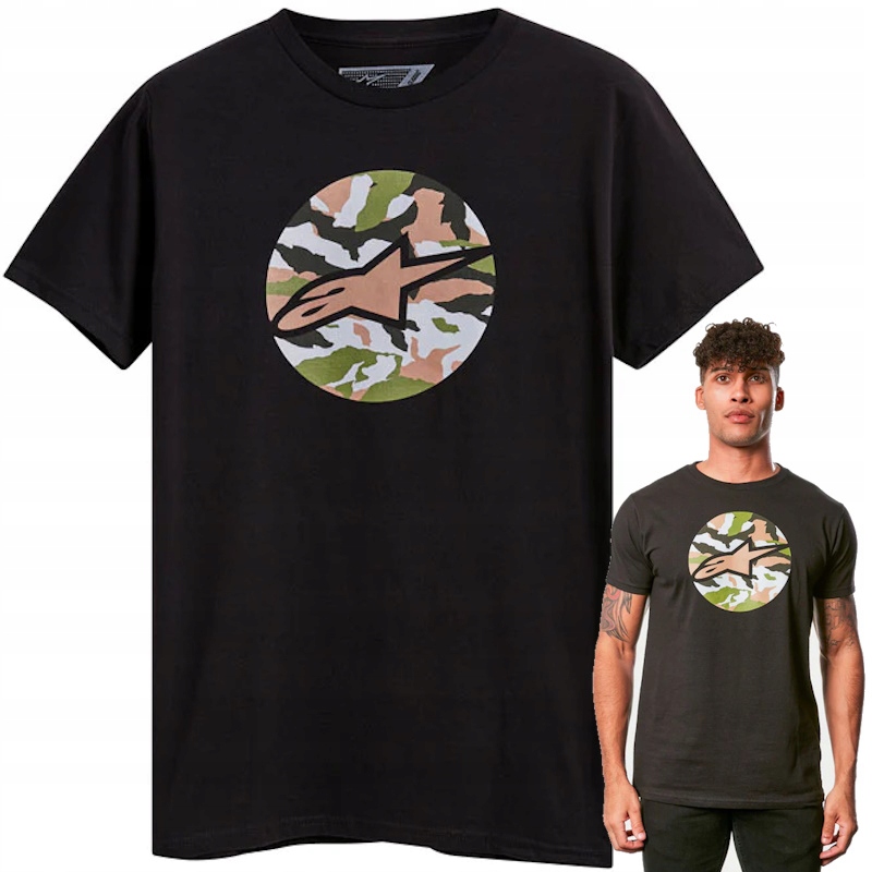 T-Shirt Koszulka Alpinestars Camo Disk Black M