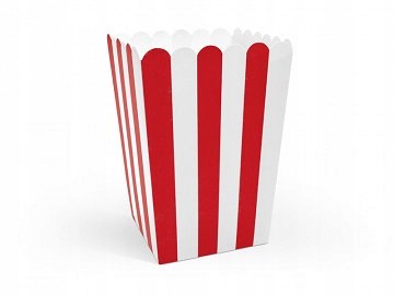 

Pudełka na popcorn czerwone paski 6 szt