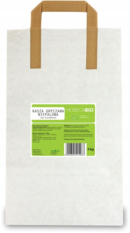 Levně Nepražená Pohanková Kaše Bio 5 kg Horeca