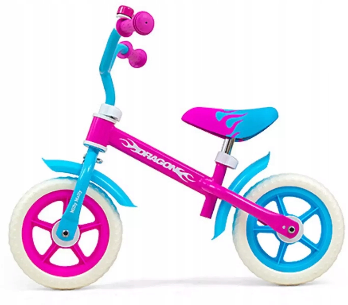Rowerek biegowy Dragon, różowo-niebieski. Milly Mally