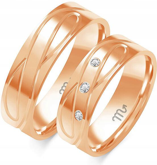 Zlaté svatební prsteny s gravírováním 585 r 32 33 34 módní svatební kolekce 14k