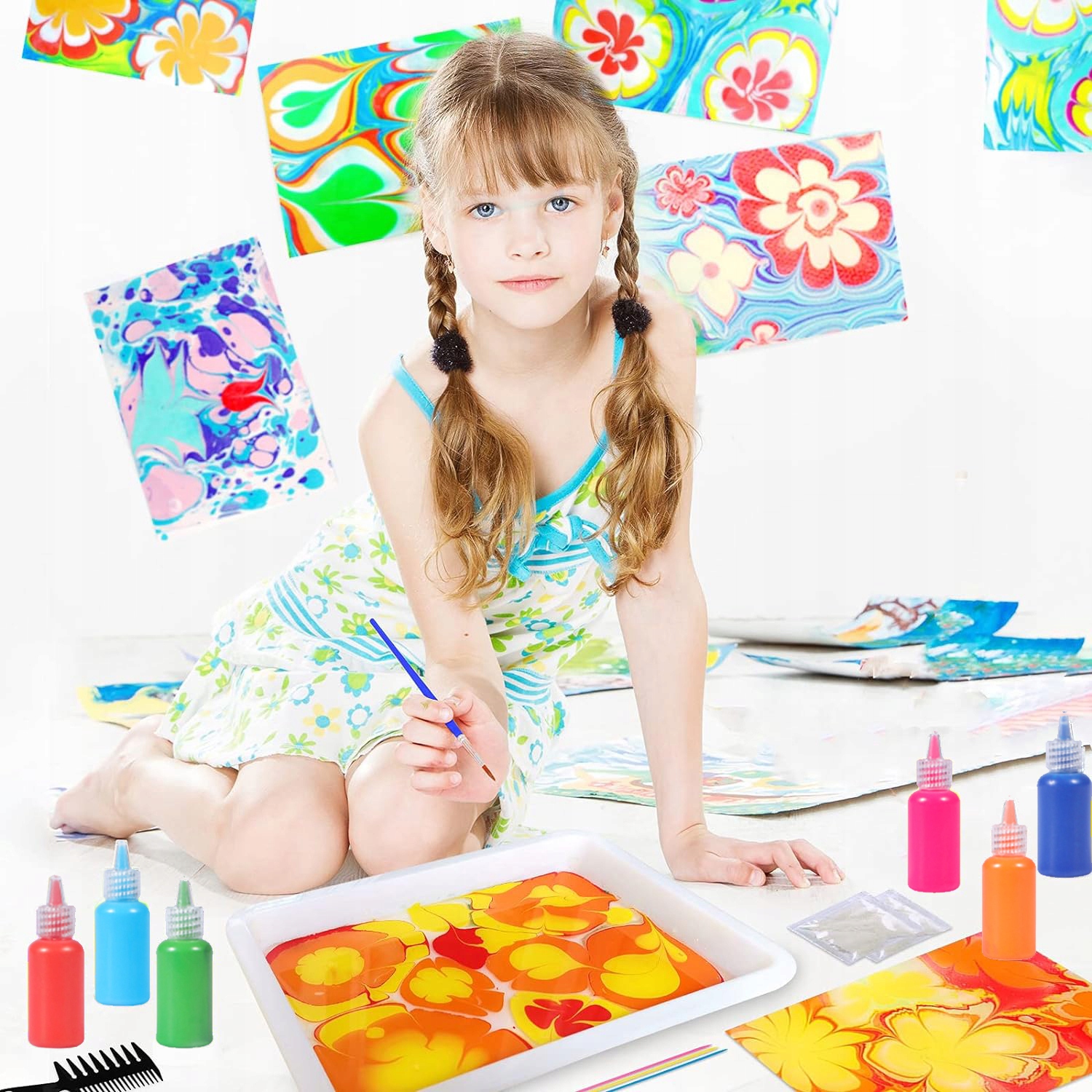 MALOWANIE NA WODZIE MAGICZNY KREATYWNY ZESTAW 12 KOLORÓW DLA DZIECI A4 DIY Minimalny wiek dziecka 6