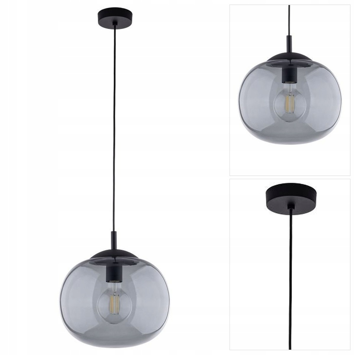 Závěsná lampa Vibe černá, moderní útulná atmosféra v jídelně Tk Lighting
