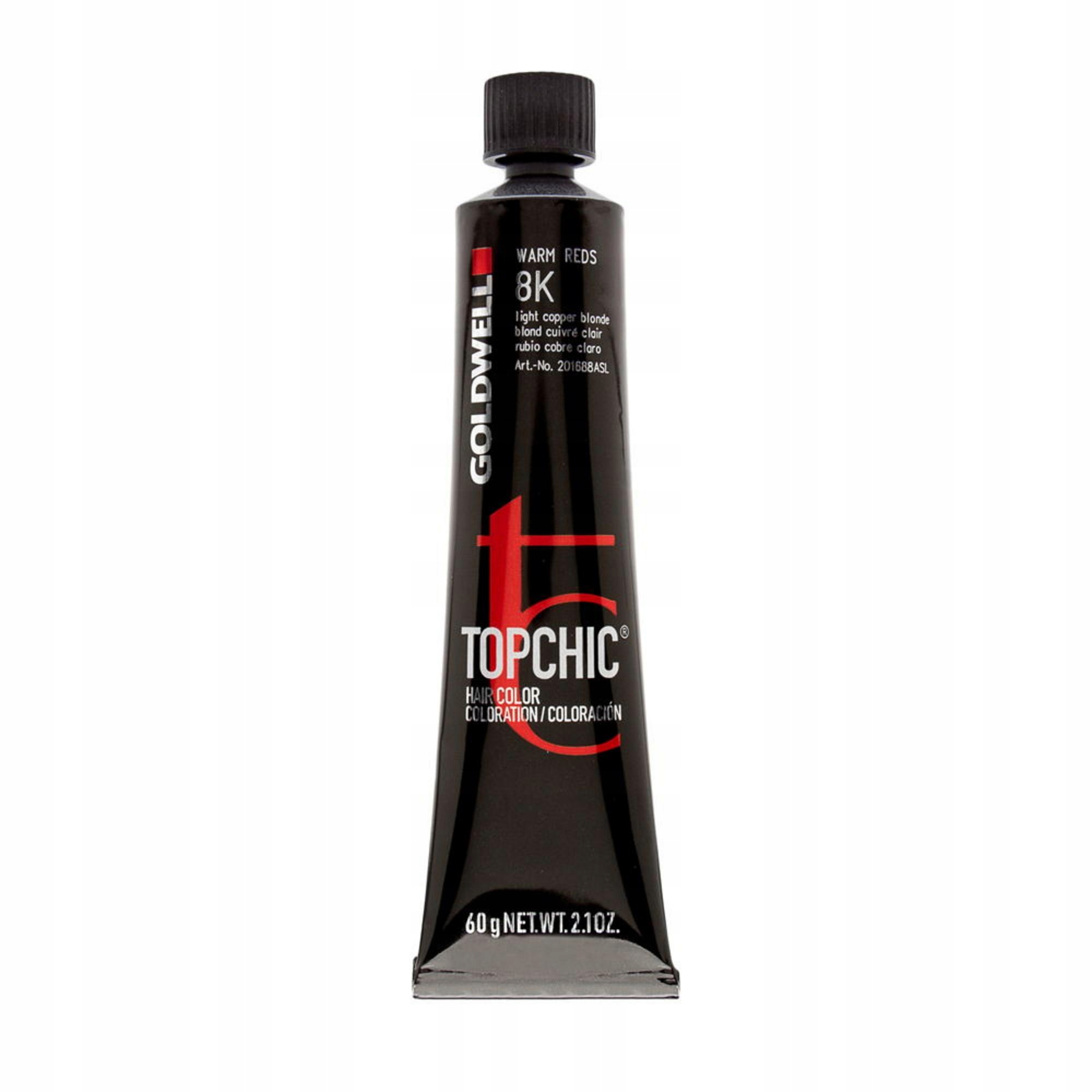 Goldwell, TopChic, Trvalá barva na vlasy, 8K Světlá blond měděná, 60 ml