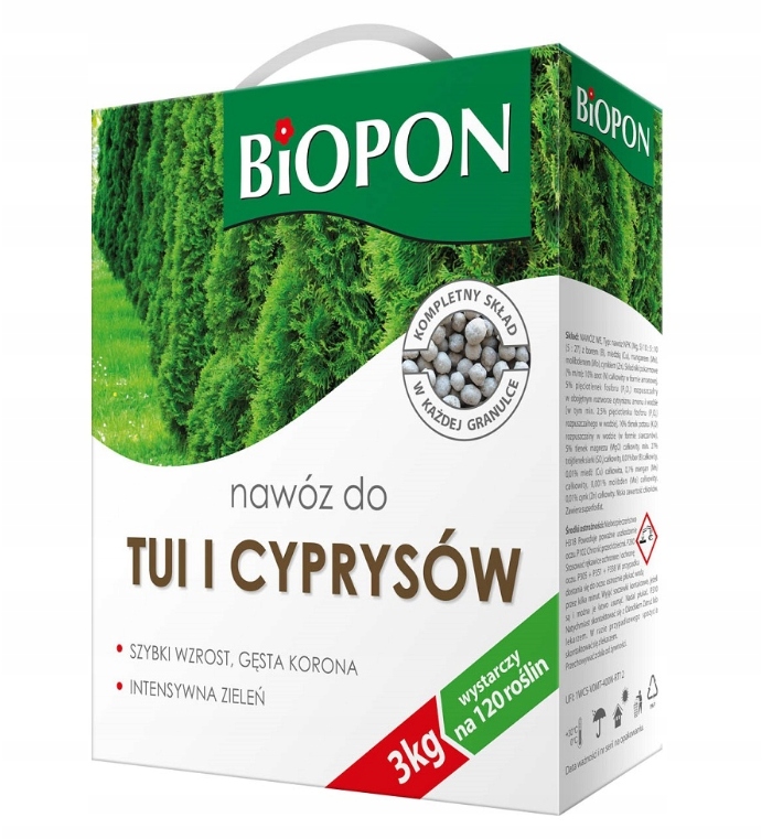 

Biopon Nawóz do tui i cyprysów 3kg