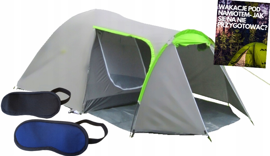 DUŻY NAMIOT 3 OSOBOWY Z PRZEDSIONKIEM WODOODPORNY Model Monsun 3 Premium