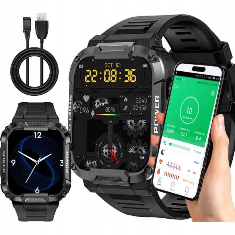 Smarwatch Pánské Hodinky Pro Sms Kroky Polské Menu Hovory Ekg Smart Watch