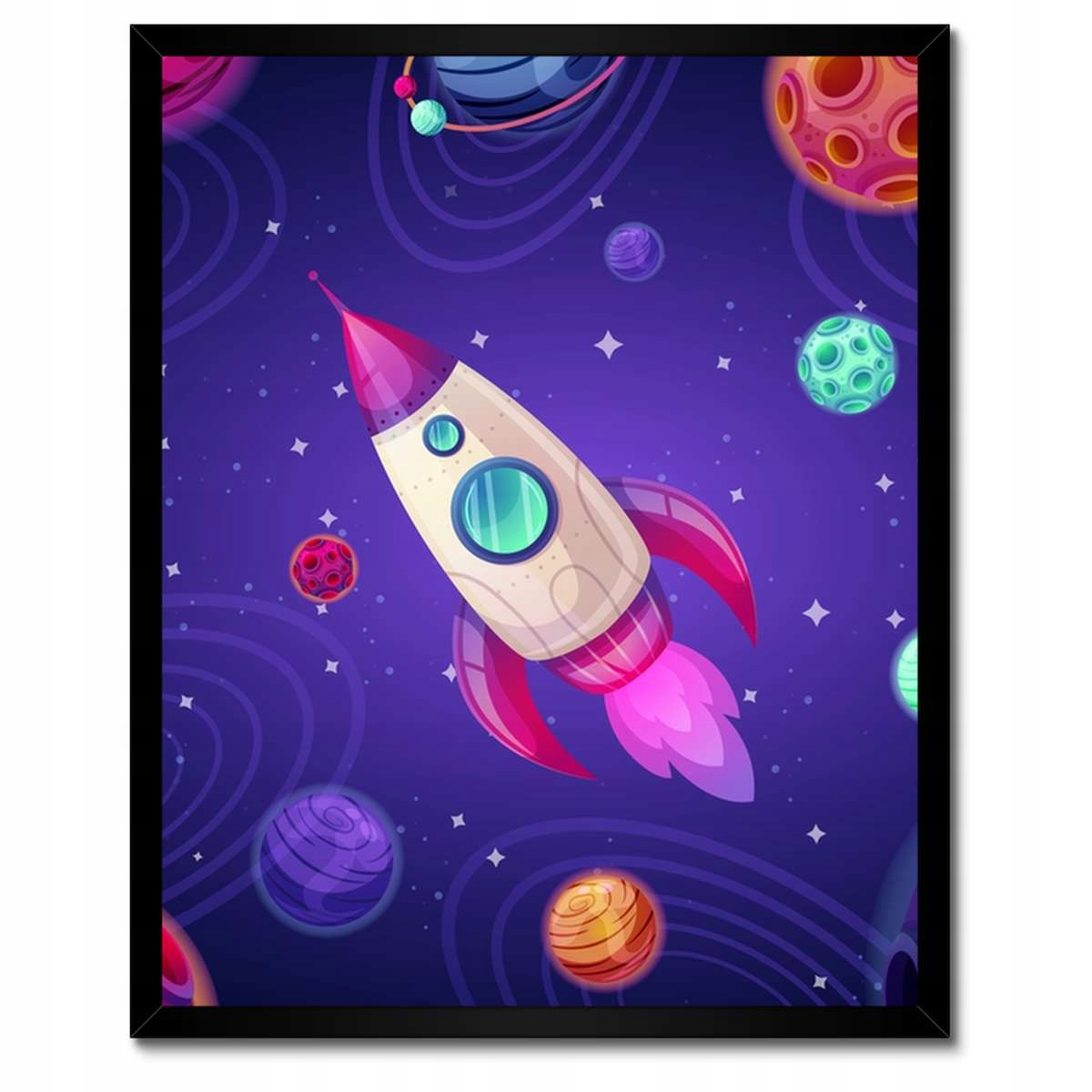 Plakáty v rámu 40x50 Vesmírná raketa pro malého astronauta