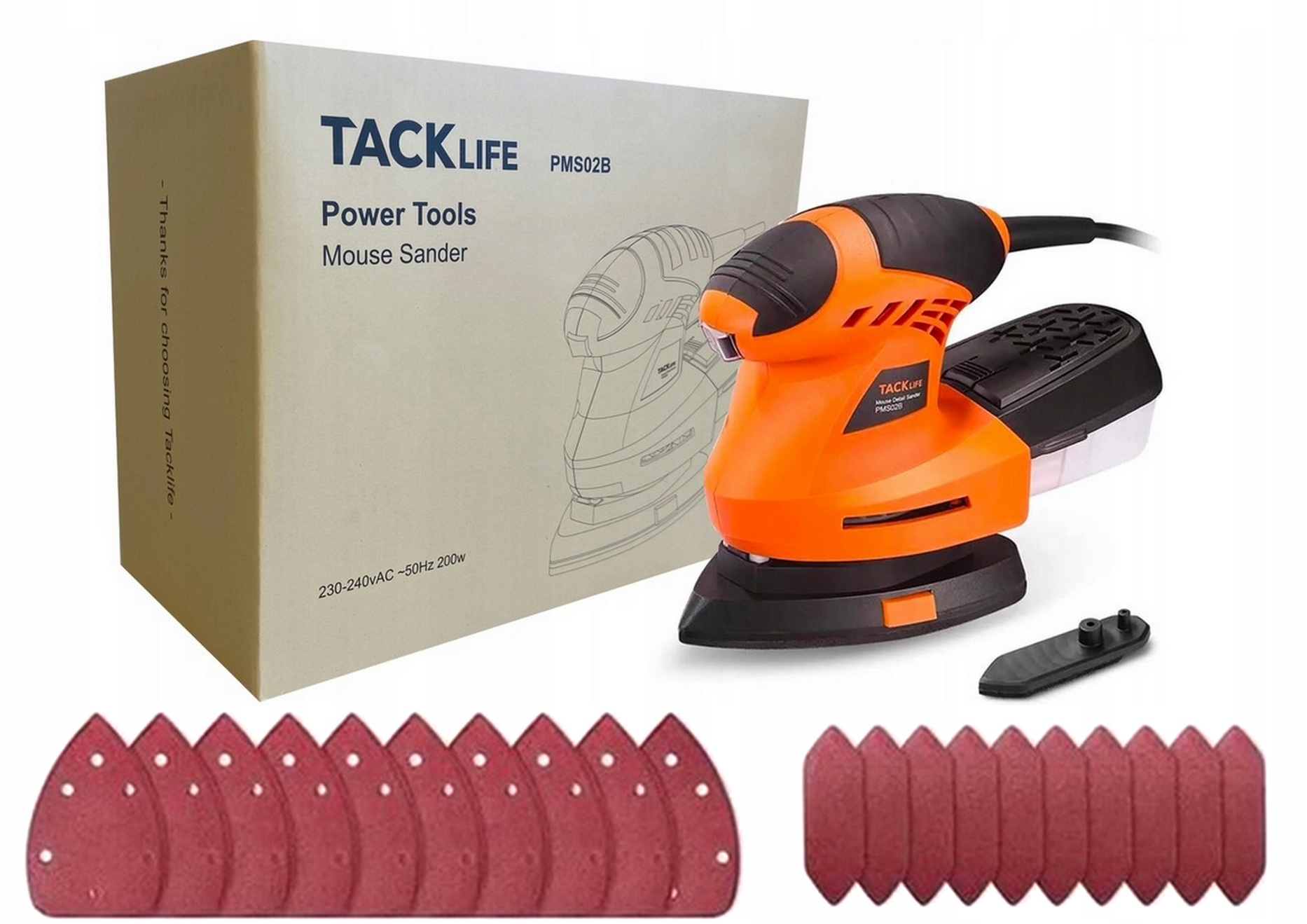 Szlifierka Oscylacyjna Mimośrodowa Delta Żelazko 200W 20 Papierów