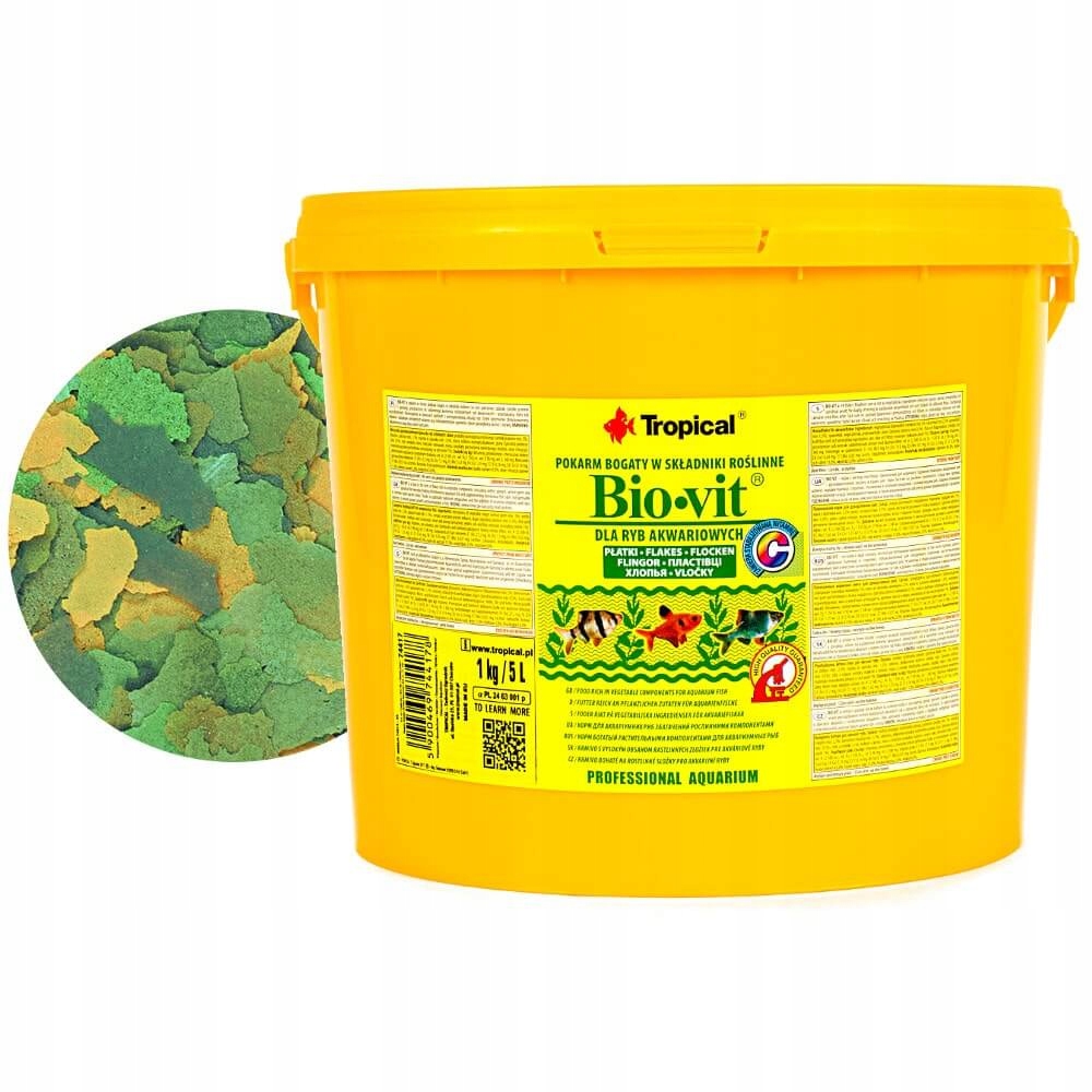 Levně Tropical Bio-vit 5L kbelík – krmivo pro ryby