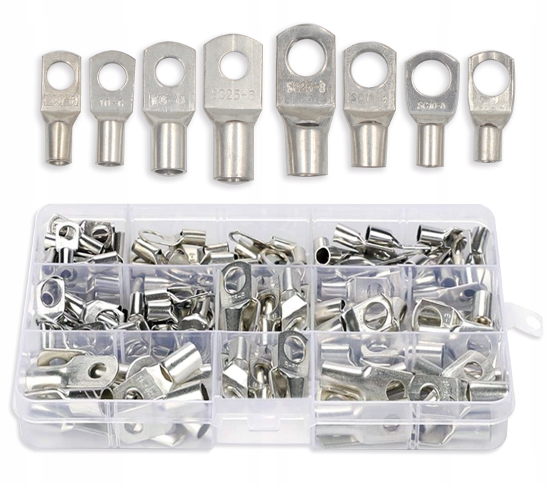 

Duży Zestaw Konektory Oczkowe Miedziane