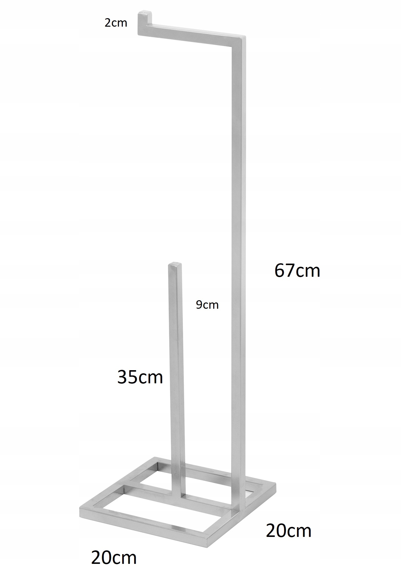 STOJAK UCHWYT NA PAPIER TOALETOWY BEZ WIERCENIA METALOWY LOFT srebrny Marka Framado