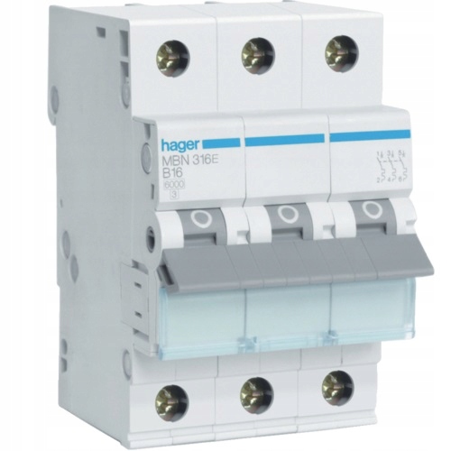 Nadproudový Vypínač 6KA 3-PÓLOVÝ C 16A