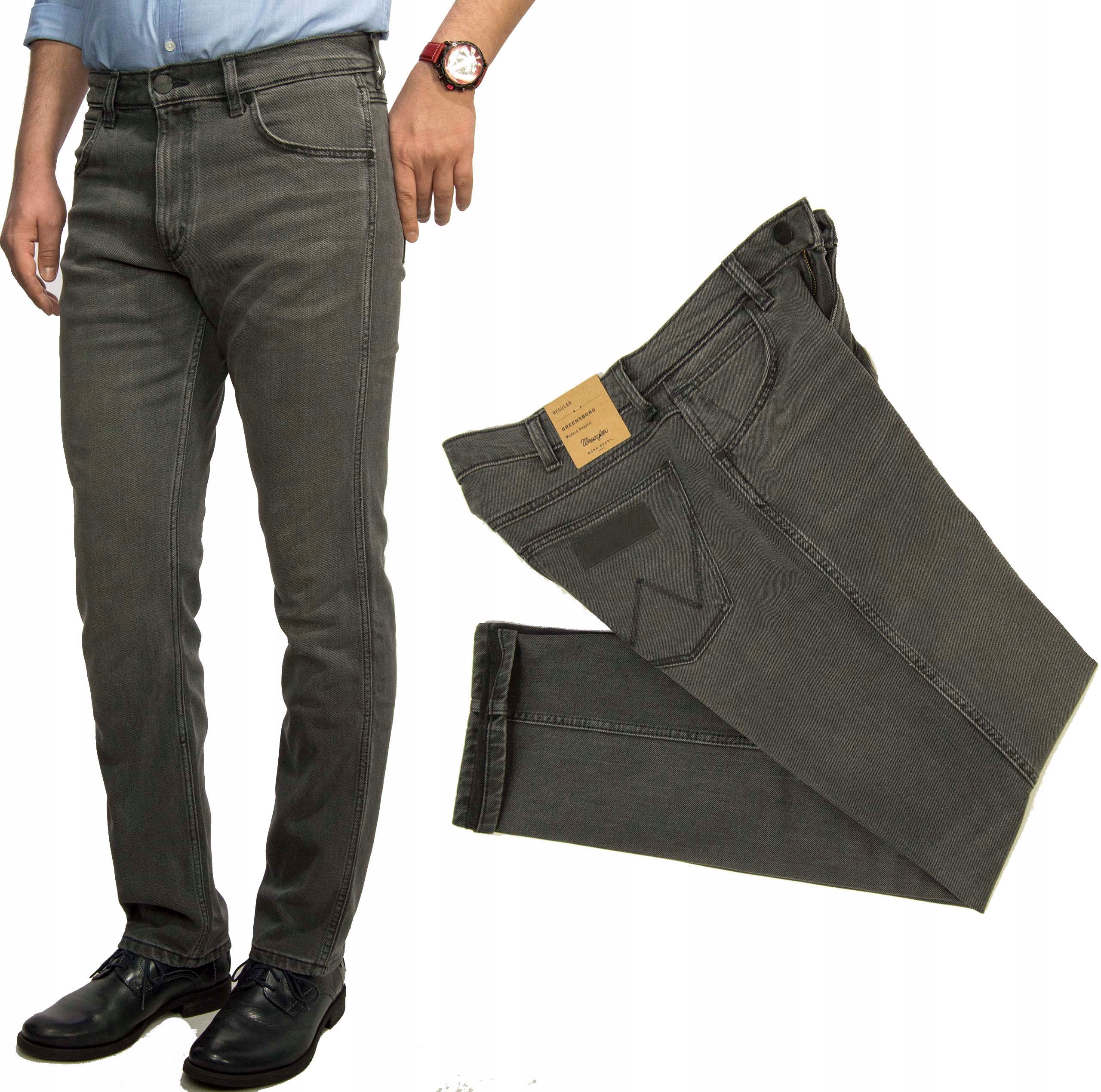 

Wrangler Greensboro Silver spodnie jeansy W31 L32