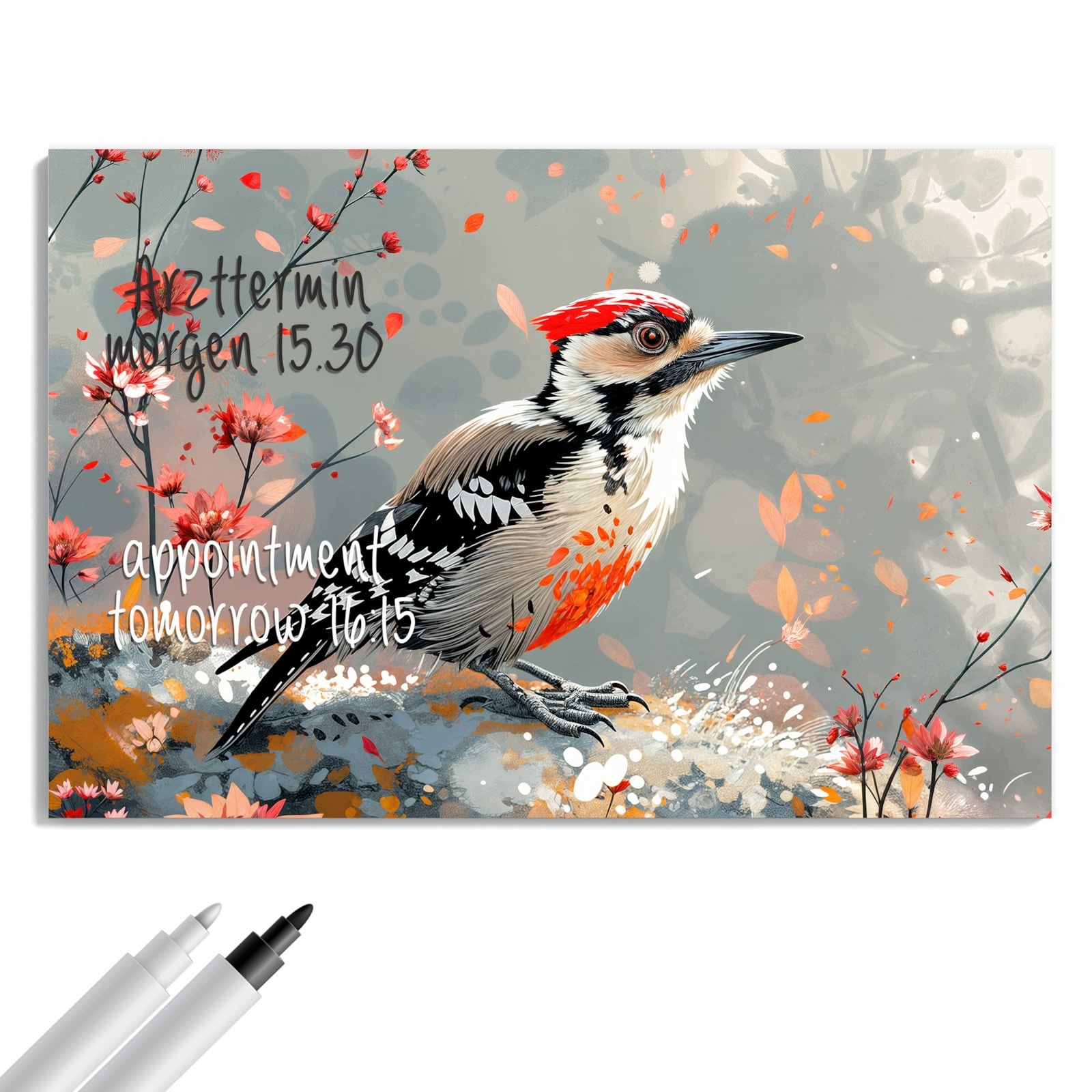 Magnetická tabule Dzieciol miedzy Květiny 60 × 40 cm