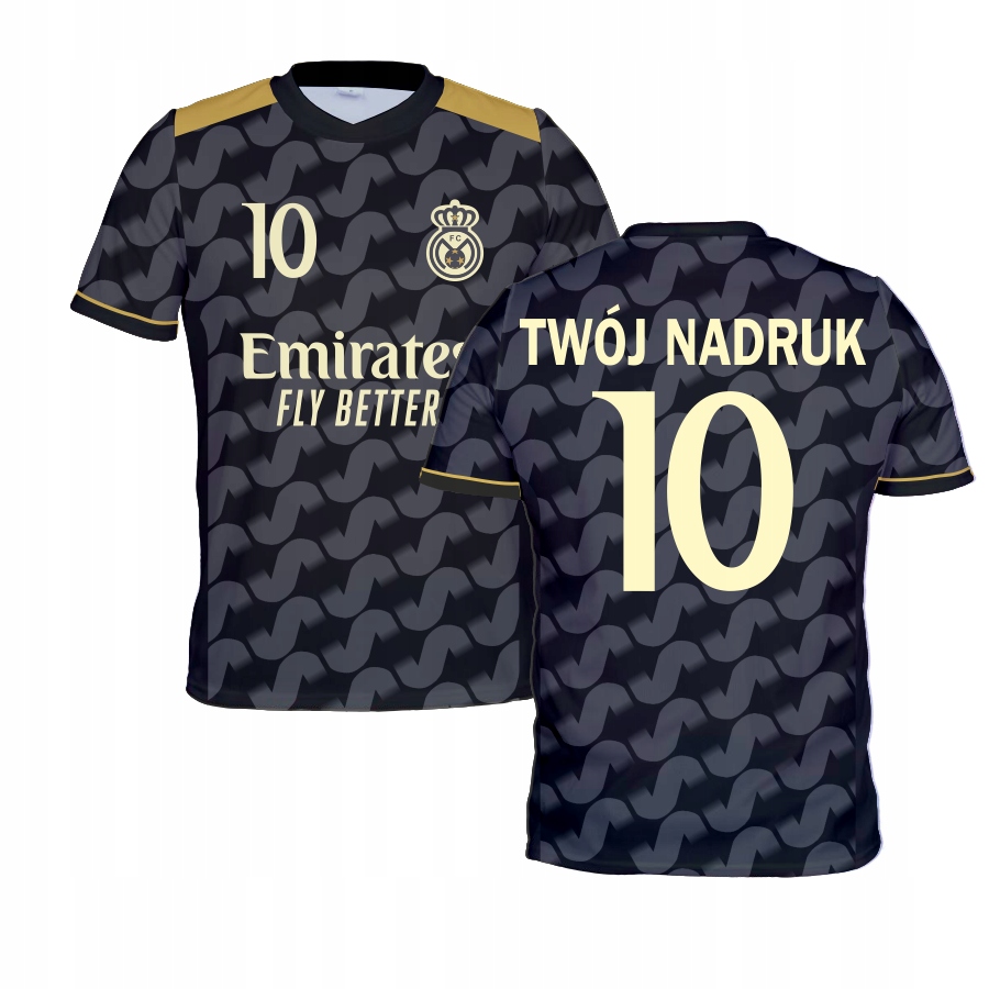 sportovní tričko Real Černý Vlastní Potisk velikost XL-176