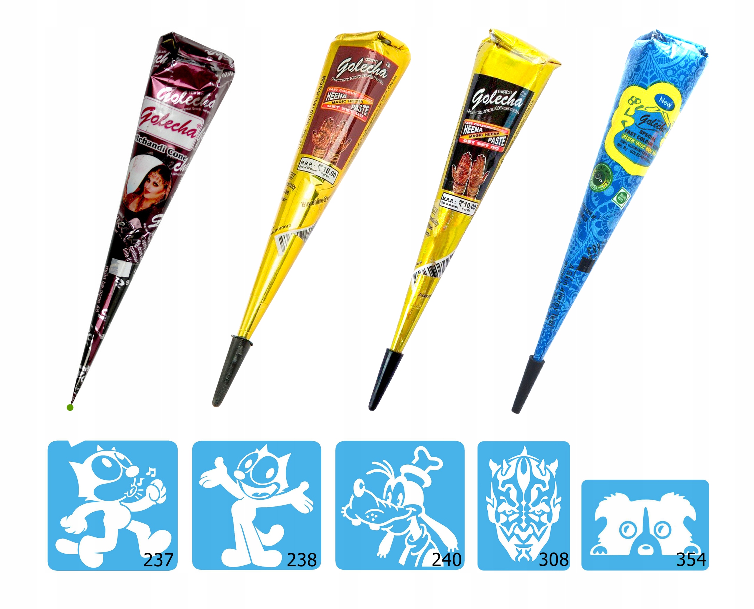 

Zestaw Szablony do Tatuaży 5 szt 4 Henny No 1