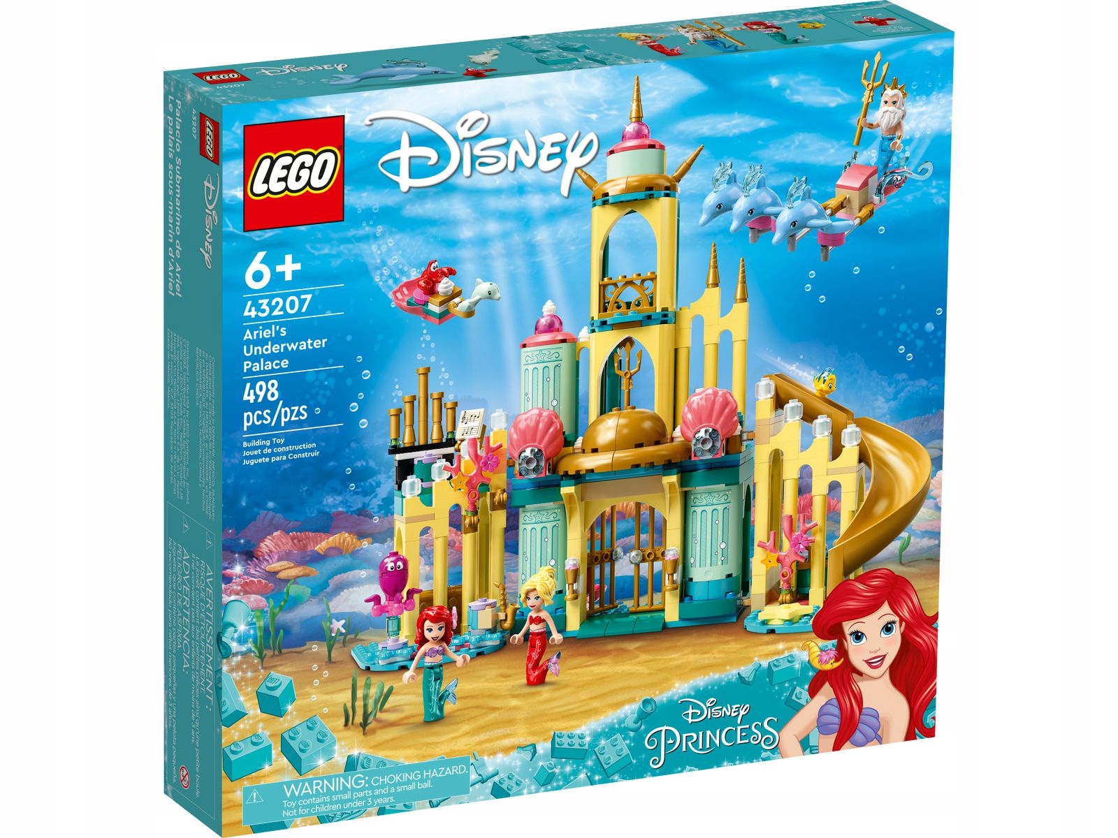Lego Disney 43207 Arielčin podmořský palác Originální Stavebnice Zámek