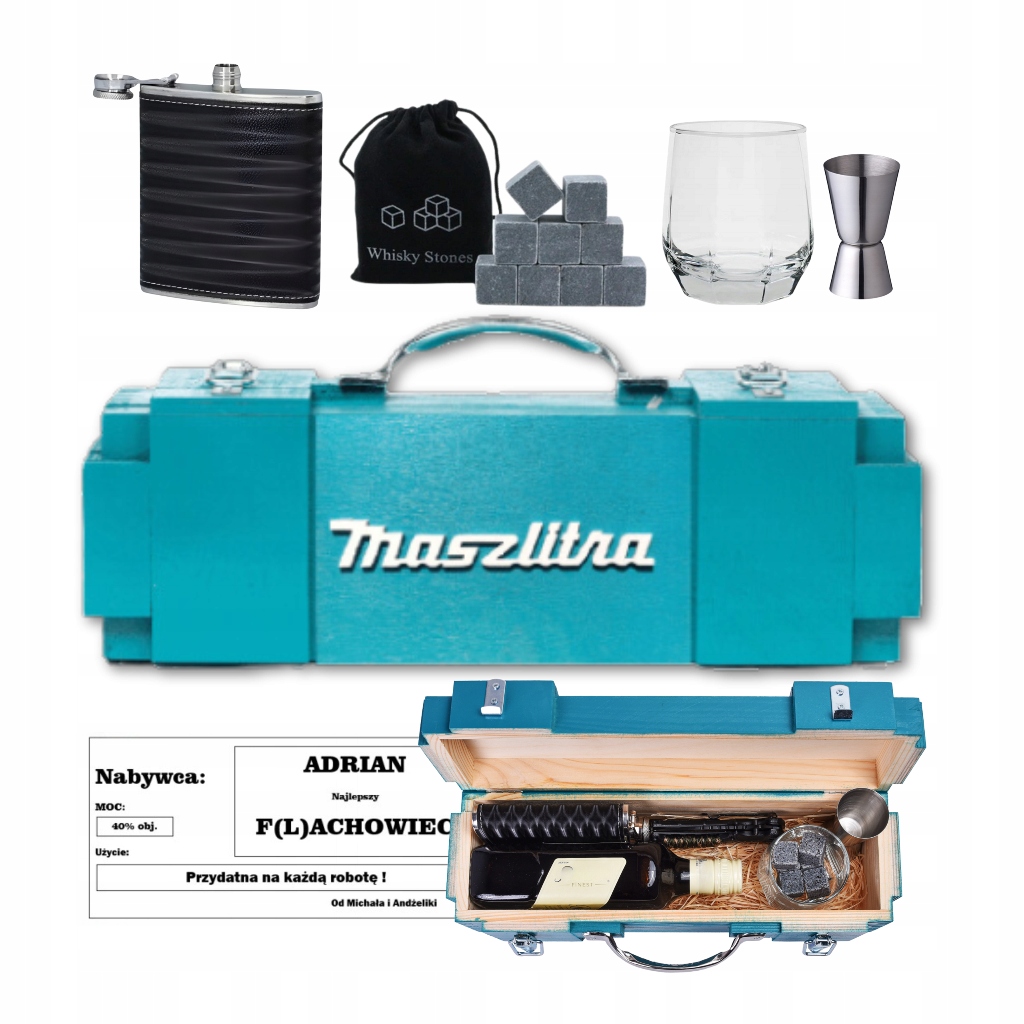 Dárková Sada pro Kolegu Chlapa k 18-99. narozeninám Maszlitra Krabice