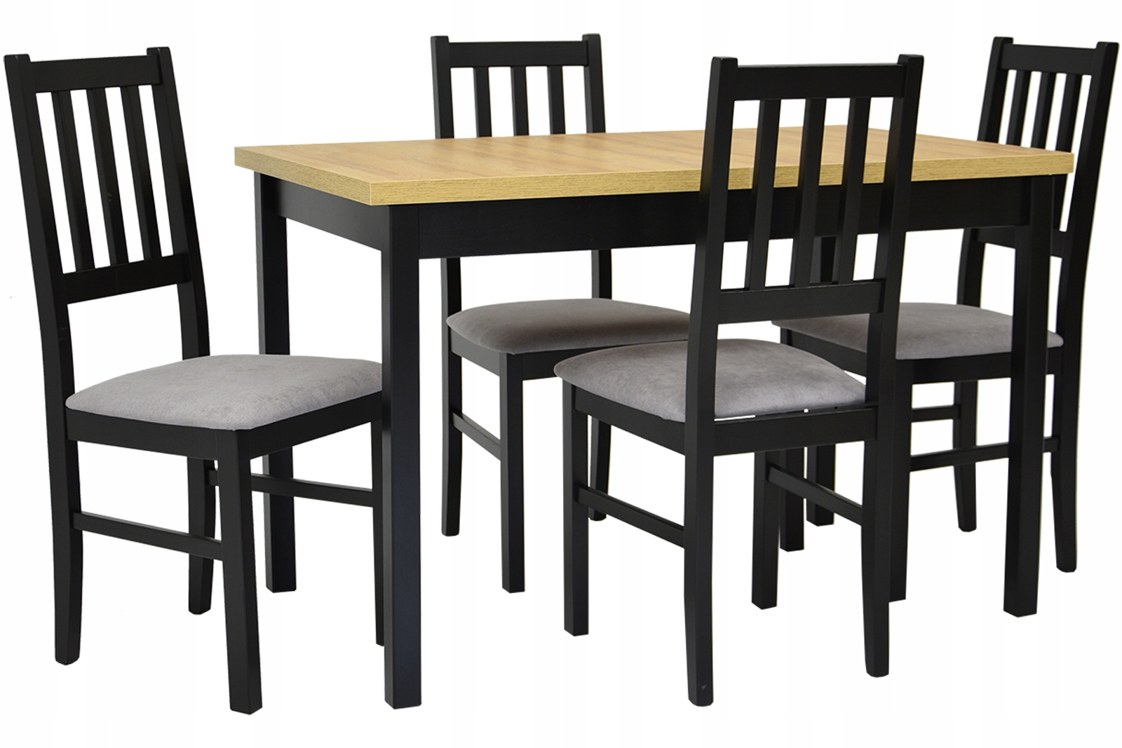 4 krzesła Z DREWNA i stół rozkładany 70x120/160