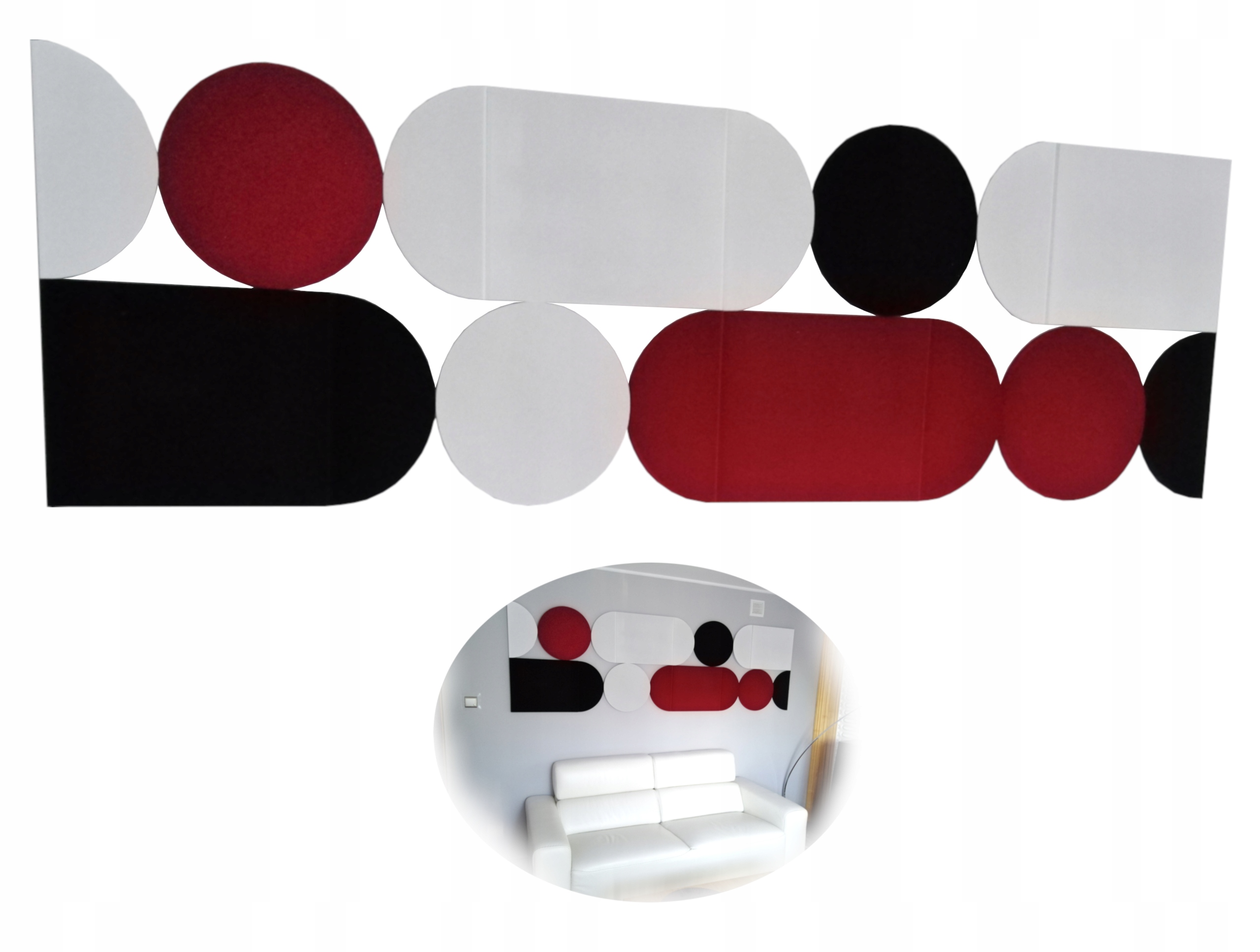 ZESTAW paneli akustycznych ściennych dekoracyjnych APAMA DECOR 3cm kolory