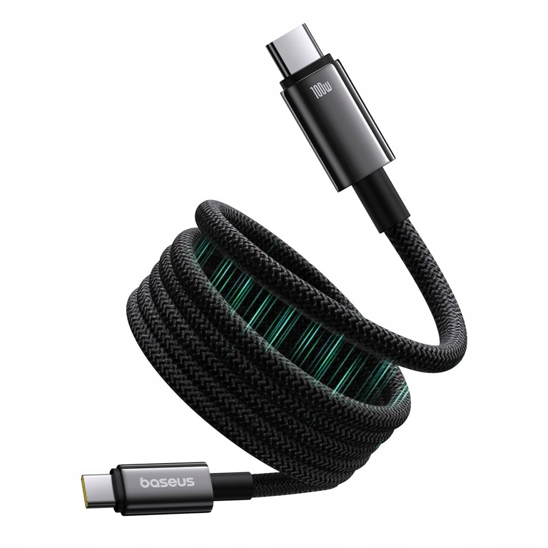 Kabel przewód Tungsten Gold z organizerem magnetycznym Usb-c 100W 1m czar