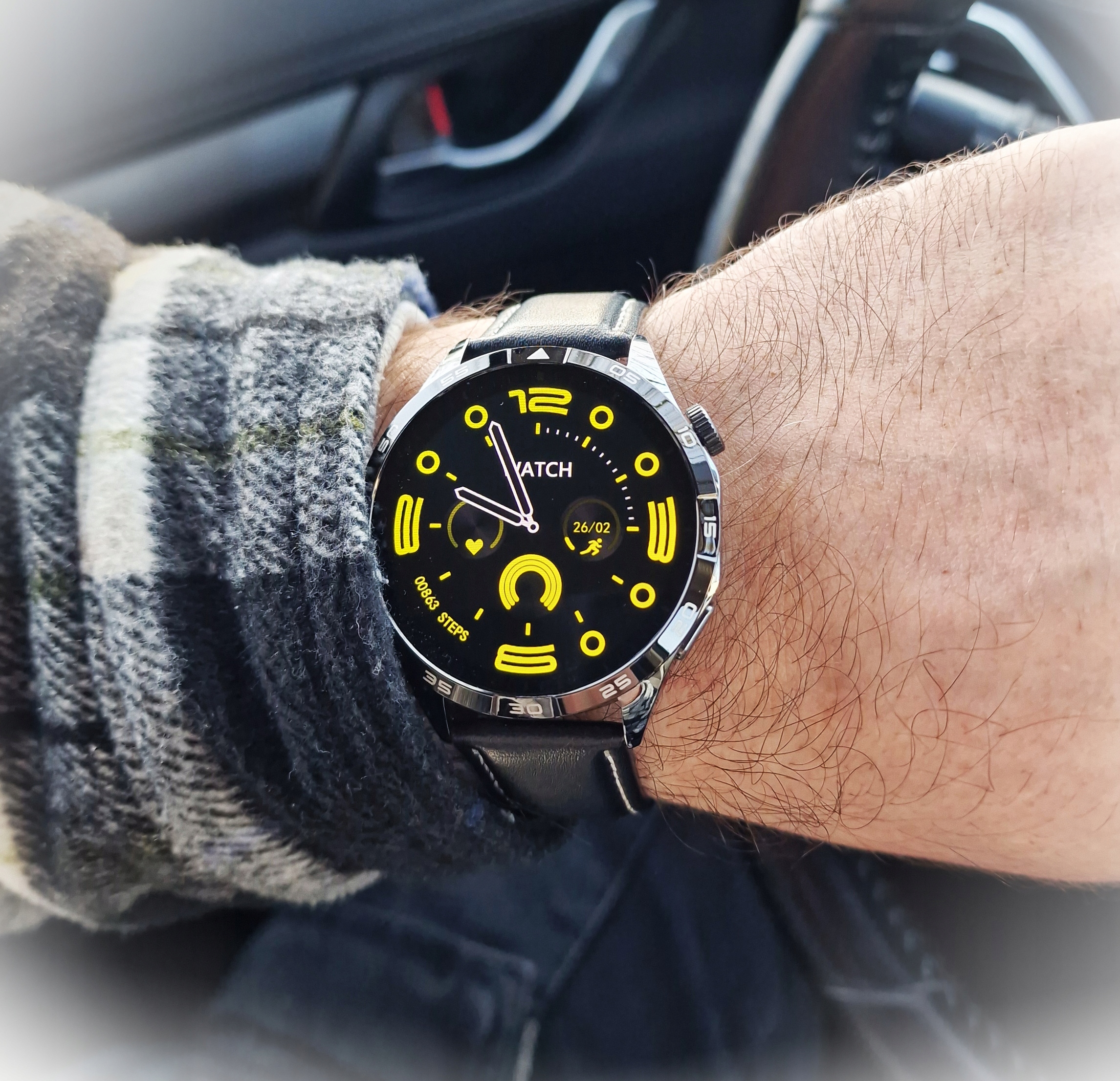 SMARTWATCH MĘSKI Z FUNKCJA ROZMOWY AMOLED WODOODPORNY POMIARY SPORT MENU PL Kolor czarny