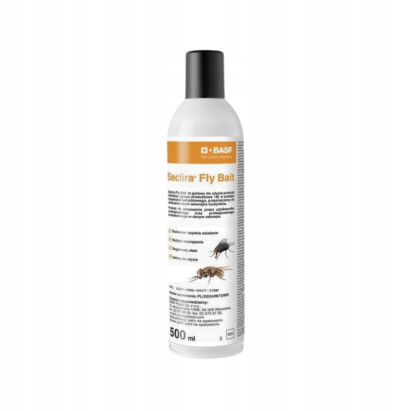 Prostriedok na muchy Silný sprej Seclira Fly Bait Basf 500 ml