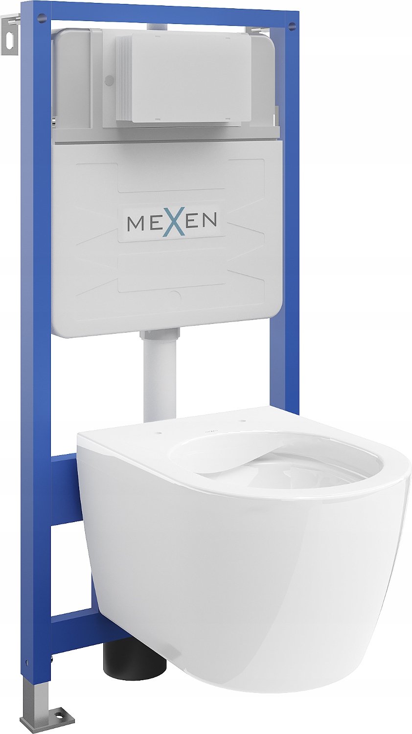 Mexen Carmen Zestaw Podtynkowy Wc Fenix Slim Biały Połysk