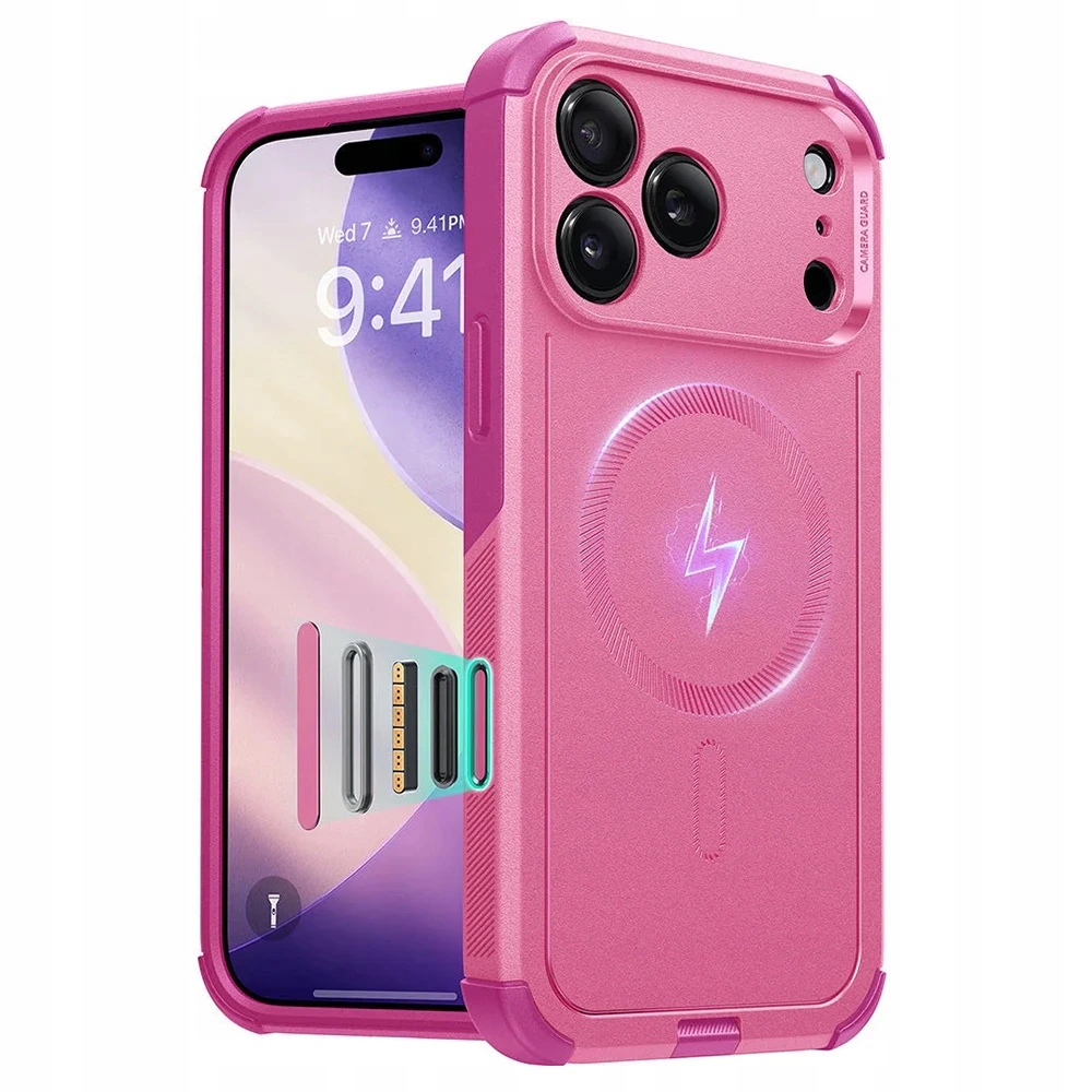 Esr Cyber HaloLock ochronne etui na iPhone 17 Pro różowe