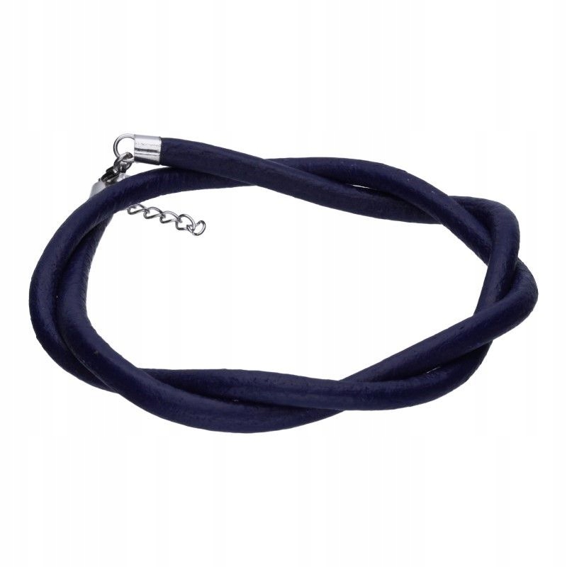 Náramek voskovaný řemínek tmavě modrý 7,4 g stříbro 925 jako dárek