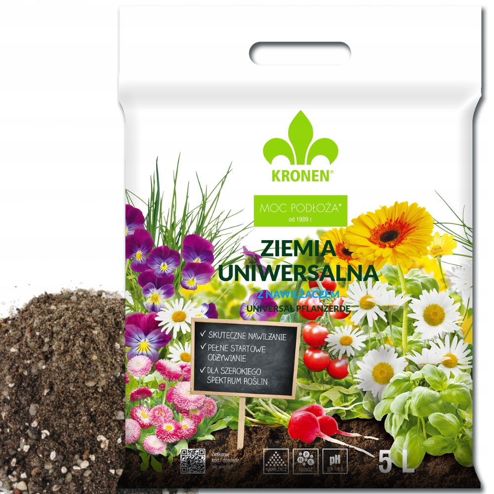 

Ziemia Do Kwiatów Warzyw Ziół Z Nawilżaczem 5L