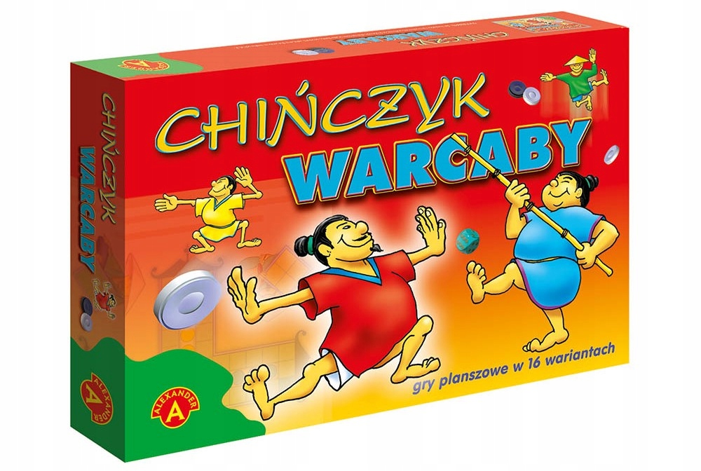 CHIŃCZYK I WARCABY 2w1 - GRA PLANSZOWA RODZINNA 2 DWIE GRY - ALEXANDER