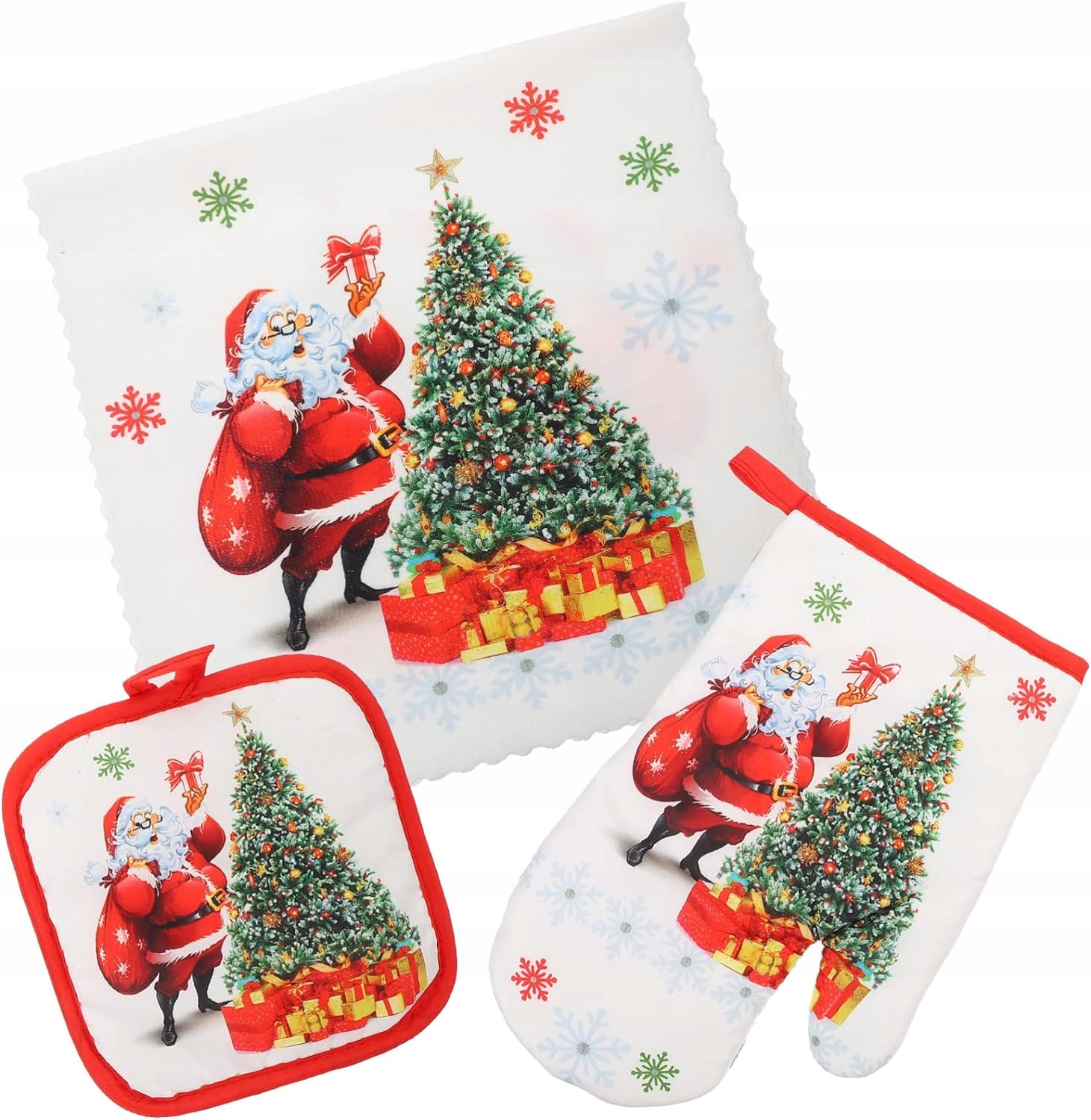 Rukavice Vánoční Motiv Pod Vánoční Stromeček, univerzální velikost 3 ks