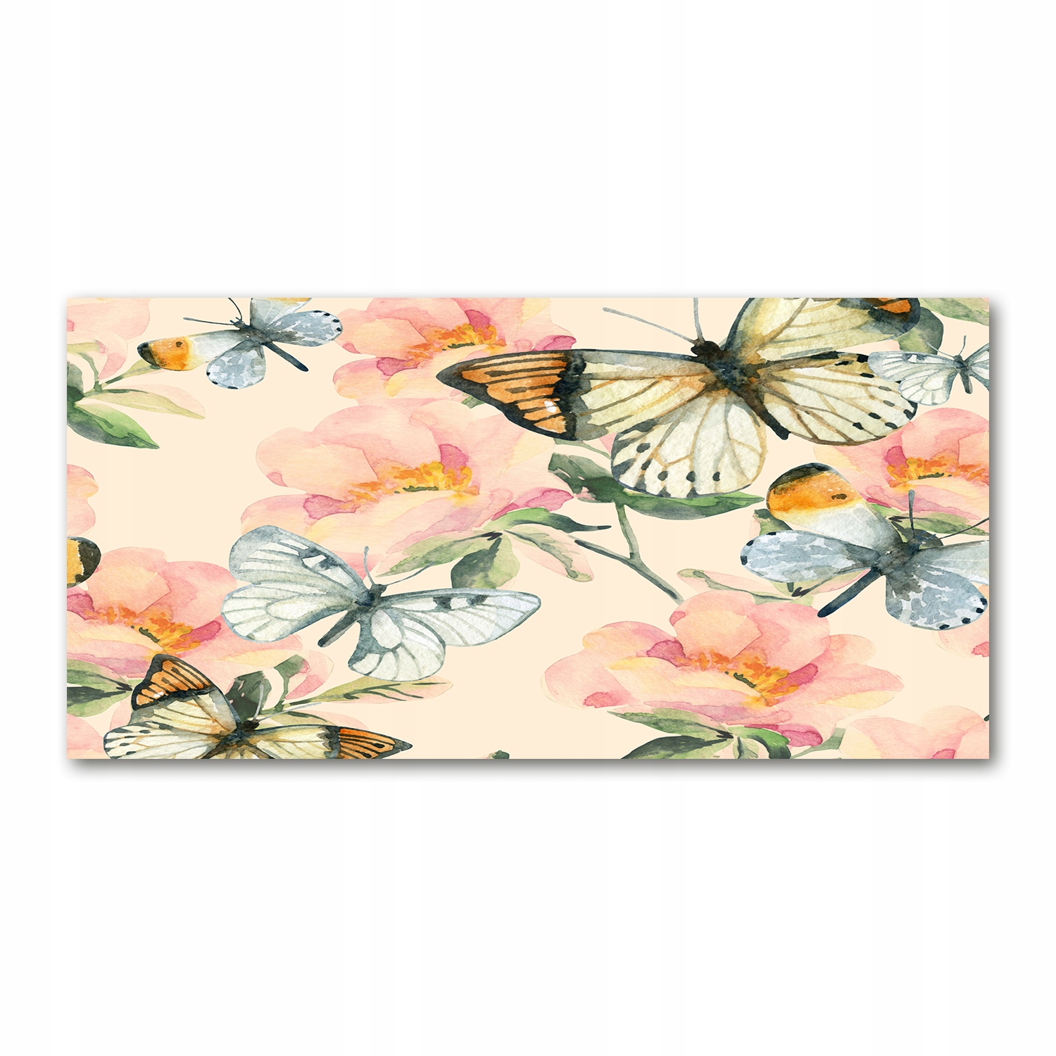 

Foto-obraz akryl Motyle i kwiaty zdjęcie 140x70 cm