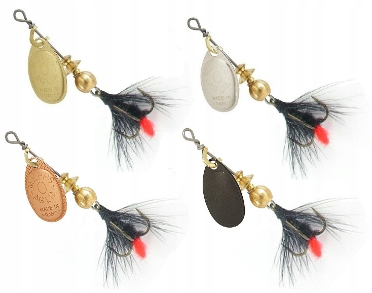 4 x MEPPS AGLIA MOUCHE BLACK FLY Nr.0 /2,5 gr SGCB