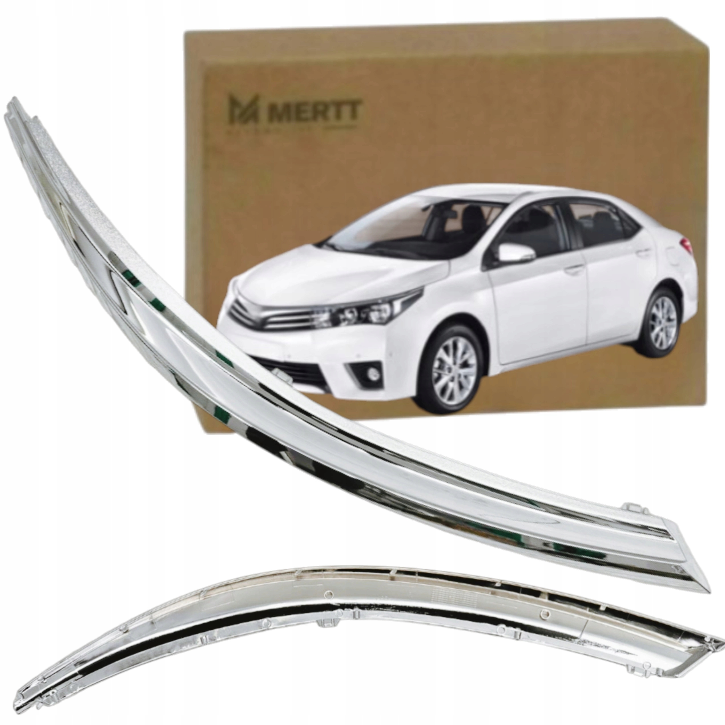 Chromovaná Lišta Lampy Pravá Přední 5318102010 Toyota Corolla XI E16 13-16