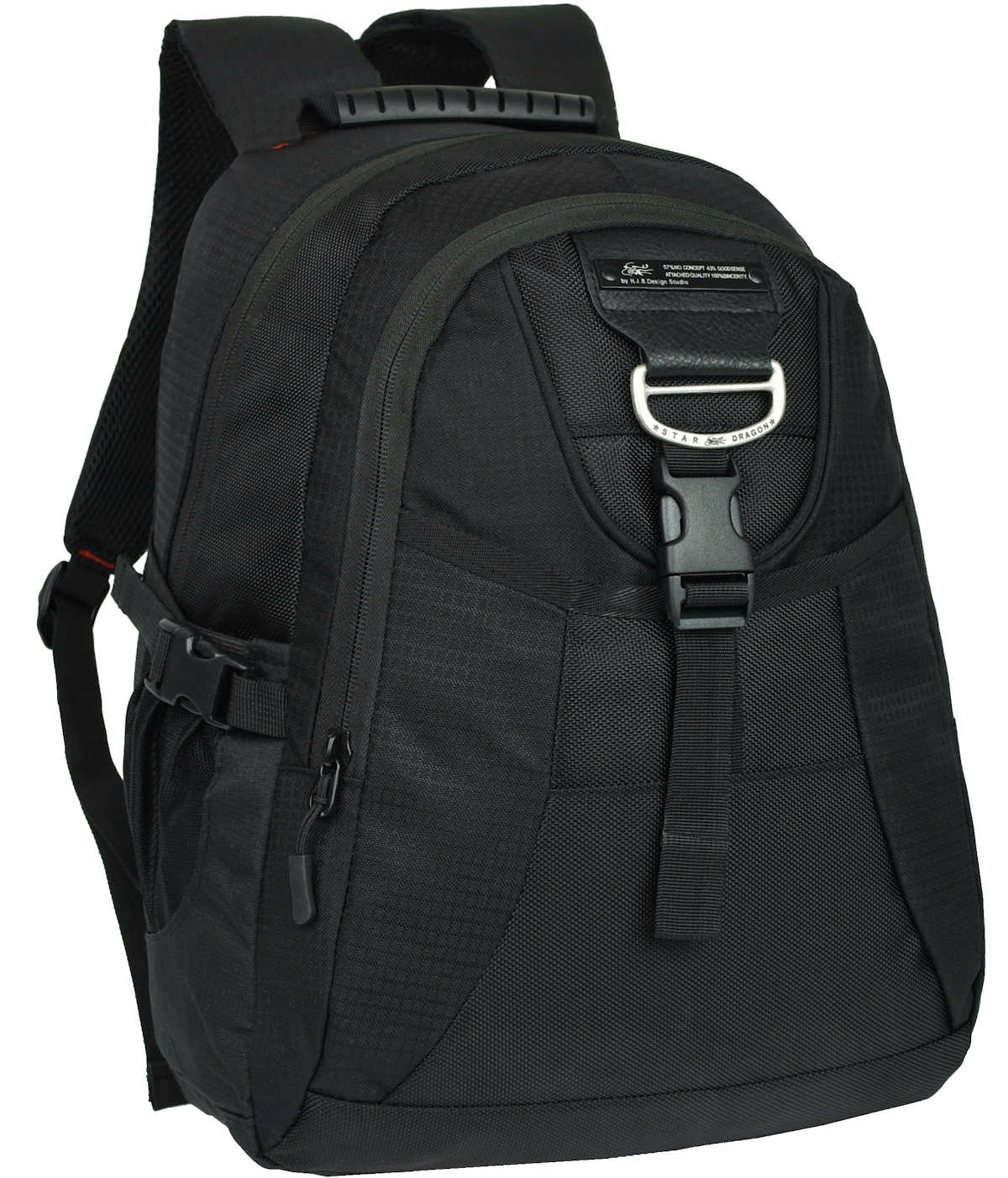 PLECAK DAMSKI MĘSKI czarny lekki do pracy szkoły